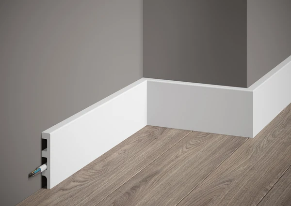 Listwa przypodłogowa biała Mardom Decor MD014P - Dekoracyjna listwa Mardom
