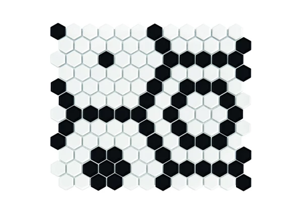 Mini Hexagon B&W Bee DUNIN – płytki gresowe– płytki i mozaiki DUNIN