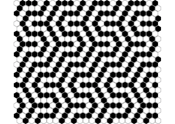 Mini Hexagon B&W Coral DUNIN – płytki gresowe – płytki i mozaiki
