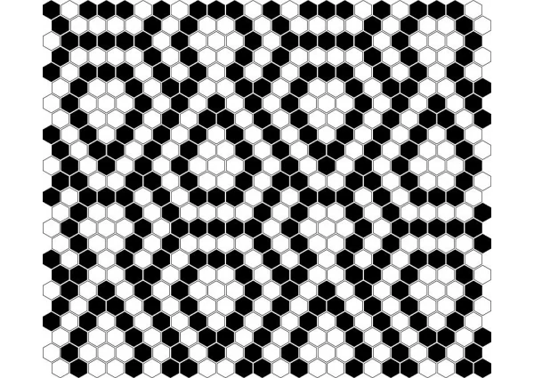 Mini Hexagon B&W Lace DUNIN – płytki gresowe – płytki i mozaiki DUNIN