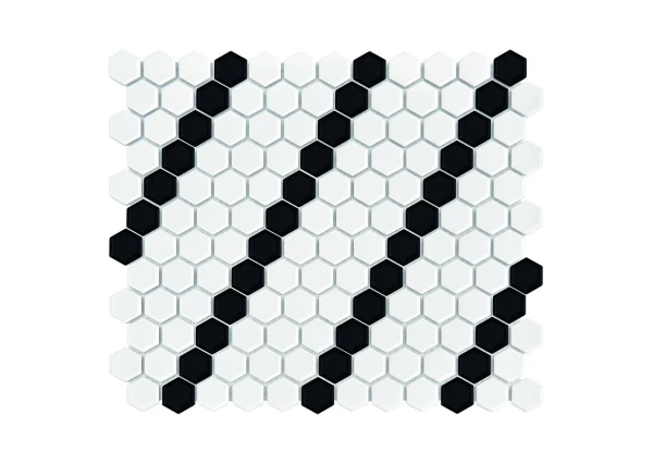 Mini Hexagon B&W Lean DUNIN – płytki gresowe – płytki i mozaiki DUNIN