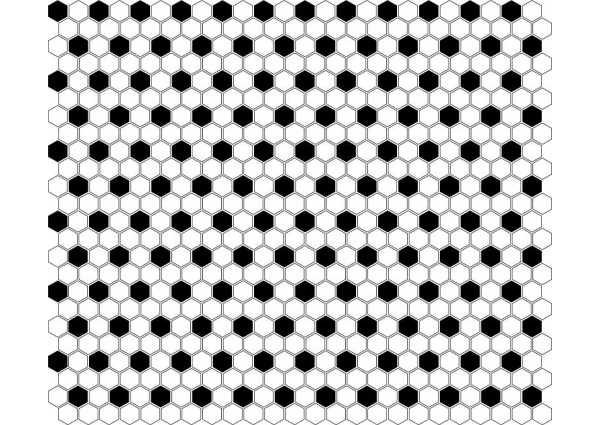 Mini Hexagon B&W Mix DUNIN – płytki gresowe – płytki i mozaiki DUNIN 