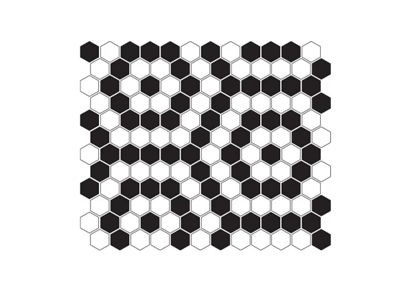 Mini Hexagon B&W Nano DUNIN – płytki gresowe – płytki i mozaiki DUNIN