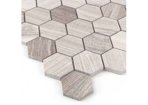 WOODSTONE GREY HEXAGON 48