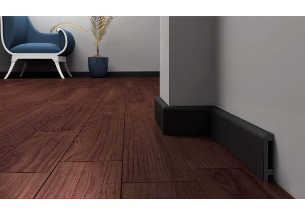 Krome P8018B Czarna listwa przypodłogowa