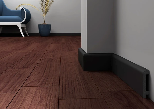 Krome P8018B czarna listwa przypodłogowa - Listwy wykończeniowe Krome