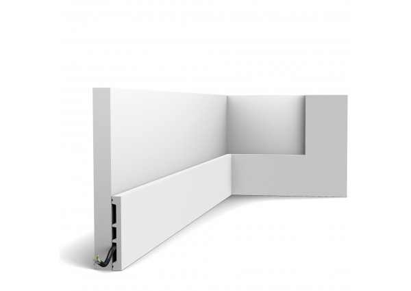 ORAC DECOR SX163-RAL9003 malowana Listwa przypodłogowa